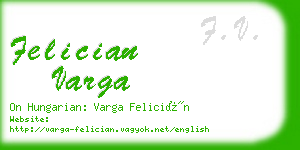 felician varga business card